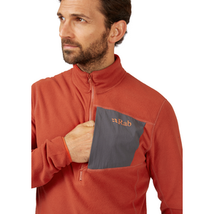 Rab Men's Tecton Pull-On Half Zip Fleece (Red Clay)