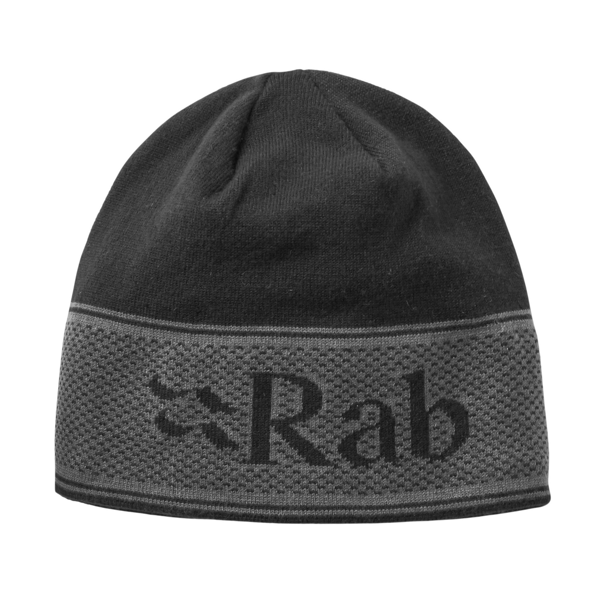 Rab Unisex Logo Band Beanie Hat Black Graphene QAB-70