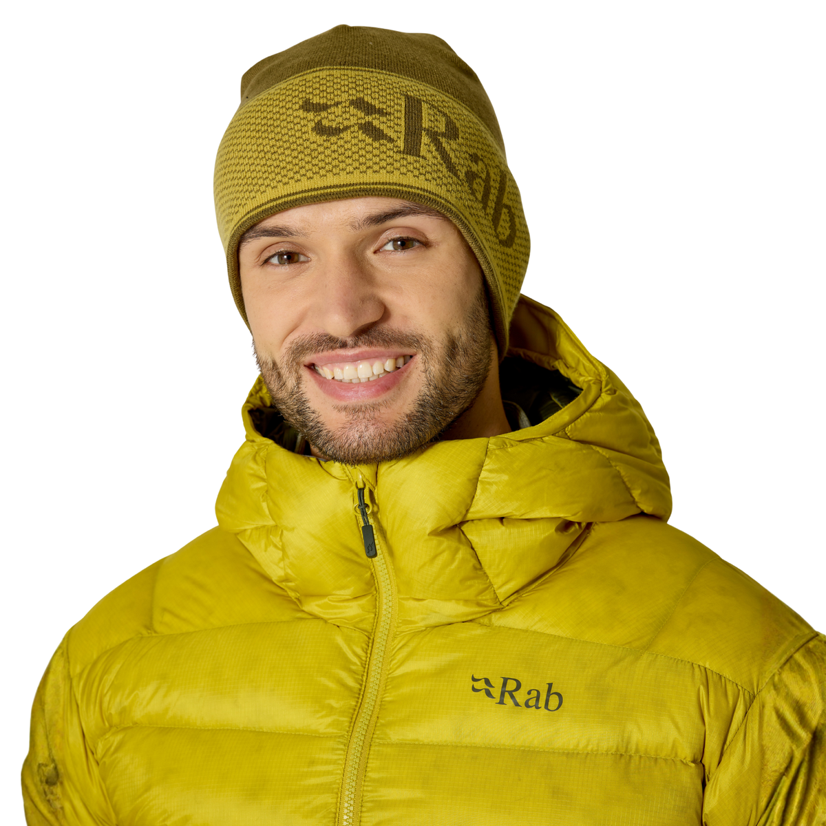 Rab Unisex Logo Band Beanie Hat Oak Dark Pollen QAB-70