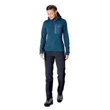 Load image into Gallery viewer, Rab Women&#39;s Ascendor Light Hooded Half Zip Fleece Top (Tempest Blue)
