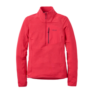 Rab Women's Ascendor Light Hooded Half Zip Fleece Top (Watermelon)