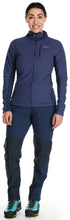 Load image into Gallery viewer, Rab Women&#39;s Capacitor Full Zip Hooded Fleece (Patriot Blue)
