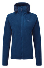 Load image into Gallery viewer, Rab Women&#39;s Capacitor Full Zip Hooded Fleece (Patriot Blue)
