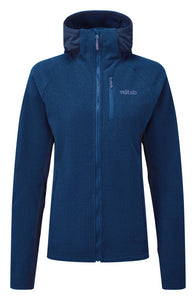 Rab Women's Capacitor Full Zip Hooded Fleece (Patriot Blue)