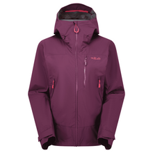 Load image into Gallery viewer, Rab Women's Downpour Mountain 2.5L Waterproof Jacket (Mulberry)
