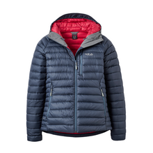 Load image into Gallery viewer, Rab Women&#39;s Microlight Alpine Hooded Down Insulated Jacket (Steel)
