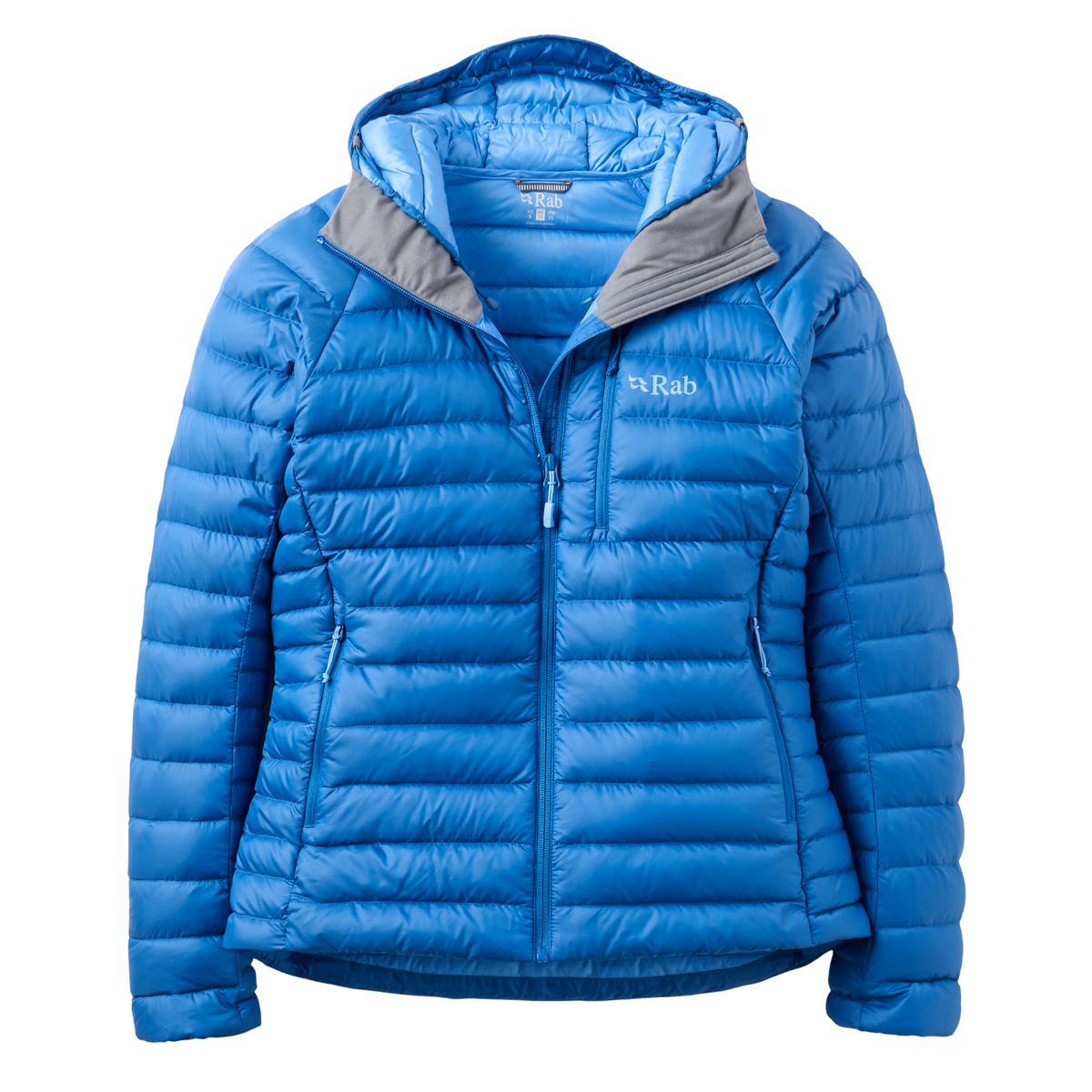 Rab Women's Microlight Alpine Hooded Down Insulated Jacket Dark Bluebird DBL QDB-93