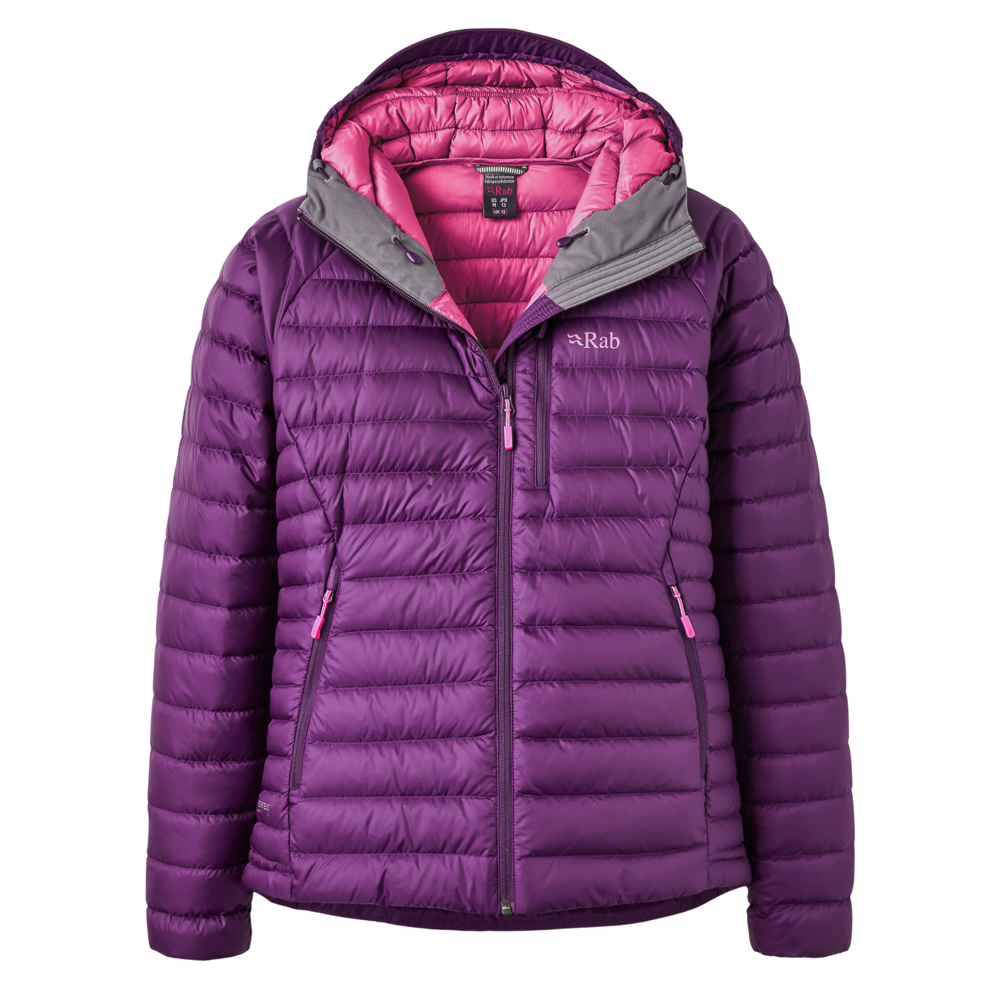 Rab Women's Microlight Alpine Hooded Down Insulated Jacket (Mulberry)