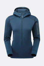 Load image into Gallery viewer, Rab Women&#39;s Modulus Full Zip Hooded Fleece (Tempest Blue)
