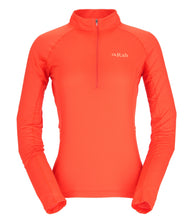 Load image into Gallery viewer, Rab Women&#39;s Sonic Long Sleeve Half Zip Technical Top (Red Grapefruit)
