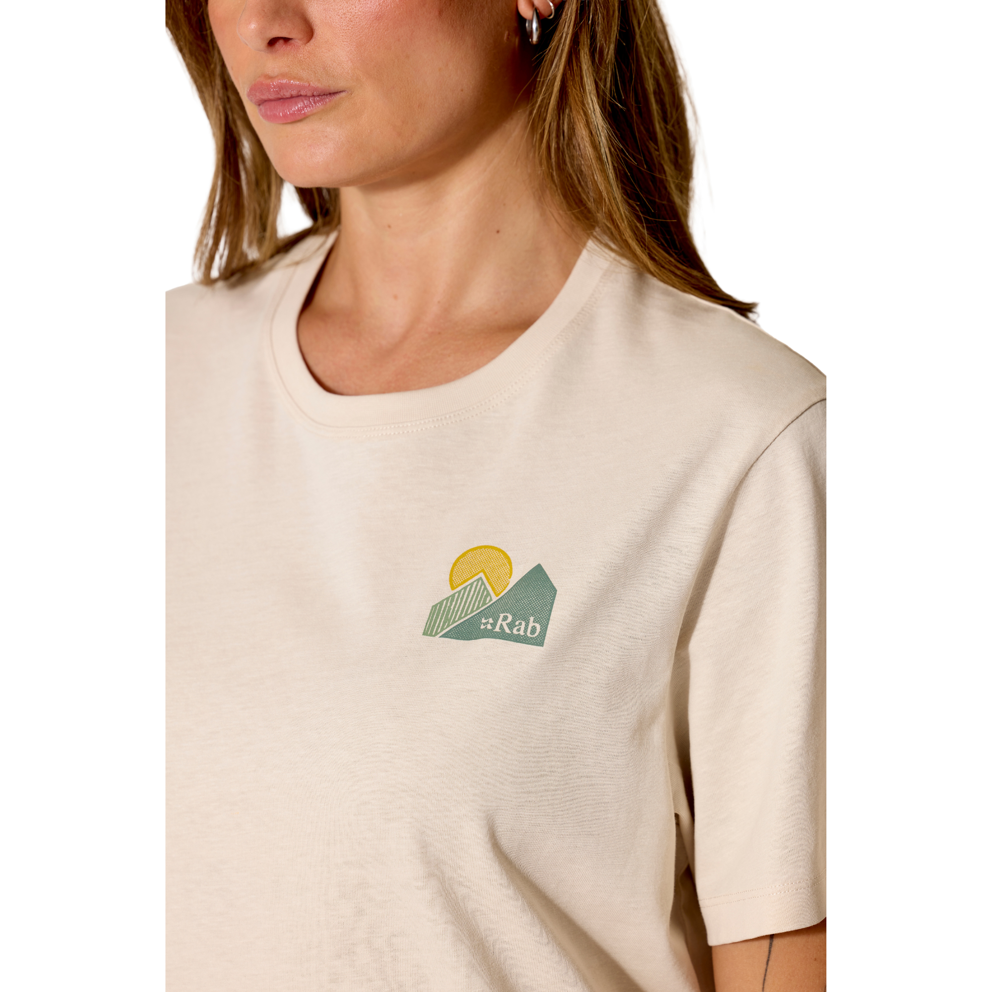 Rab Women's Stance Vista Organic Cotton Short Sleeve Tee (Ecru)