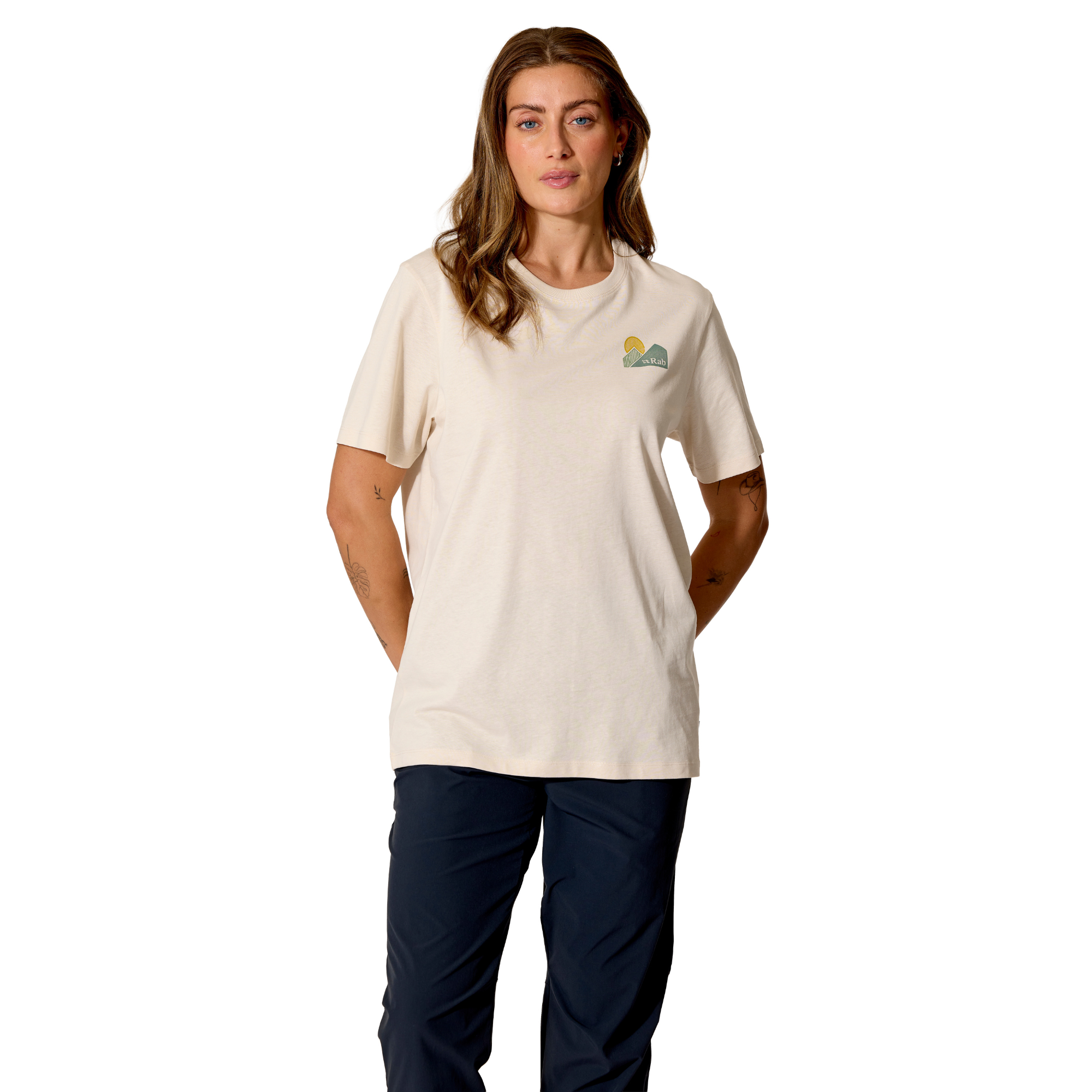 Rab Women's Stance Vista Organic Cotton Short Sleeve Tee (Ecru)