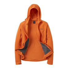 Load image into Gallery viewer, Rab Women&#39;s Stavel Hooded Full Zip Fleece (Dark Melba)
