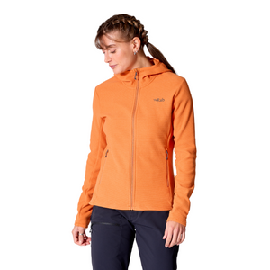 Rab Women's Stavel Hooded Full Zip Fleece (Dark Melba)