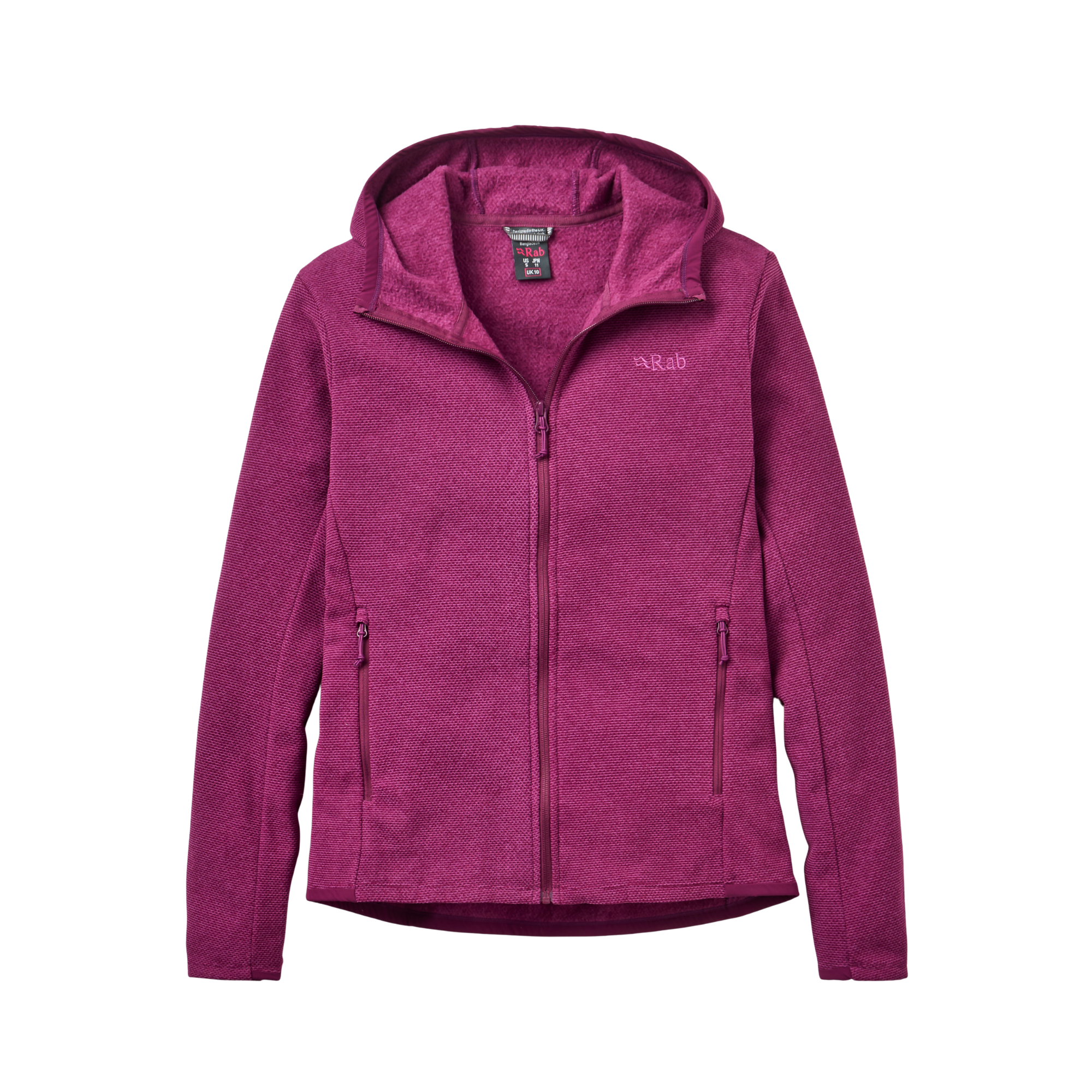 Rab Women's Stavel Hooded Full Zip Fleece (Mulberry)