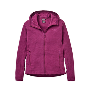 Rab Women's Stavel Hooded Full Zip Fleece (Mulberry)