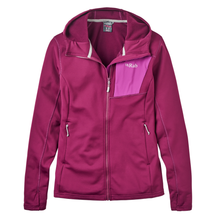 Load image into Gallery viewer, Rab Woen&#39;s Superflux Full Zip Hooded Fleece (Mulberry)

