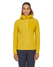 Load image into Gallery viewer, Rab Women&#39;s Tecton Full Zip Hooded Fleece (Sahara)
