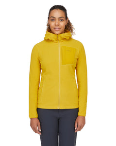 Rab Women's Tecton Full Zip Hooded Fleece (Sahara)