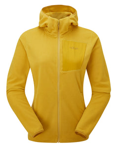 Rab Women's Tecton Full Zip Hooded Fleece (Sahara)