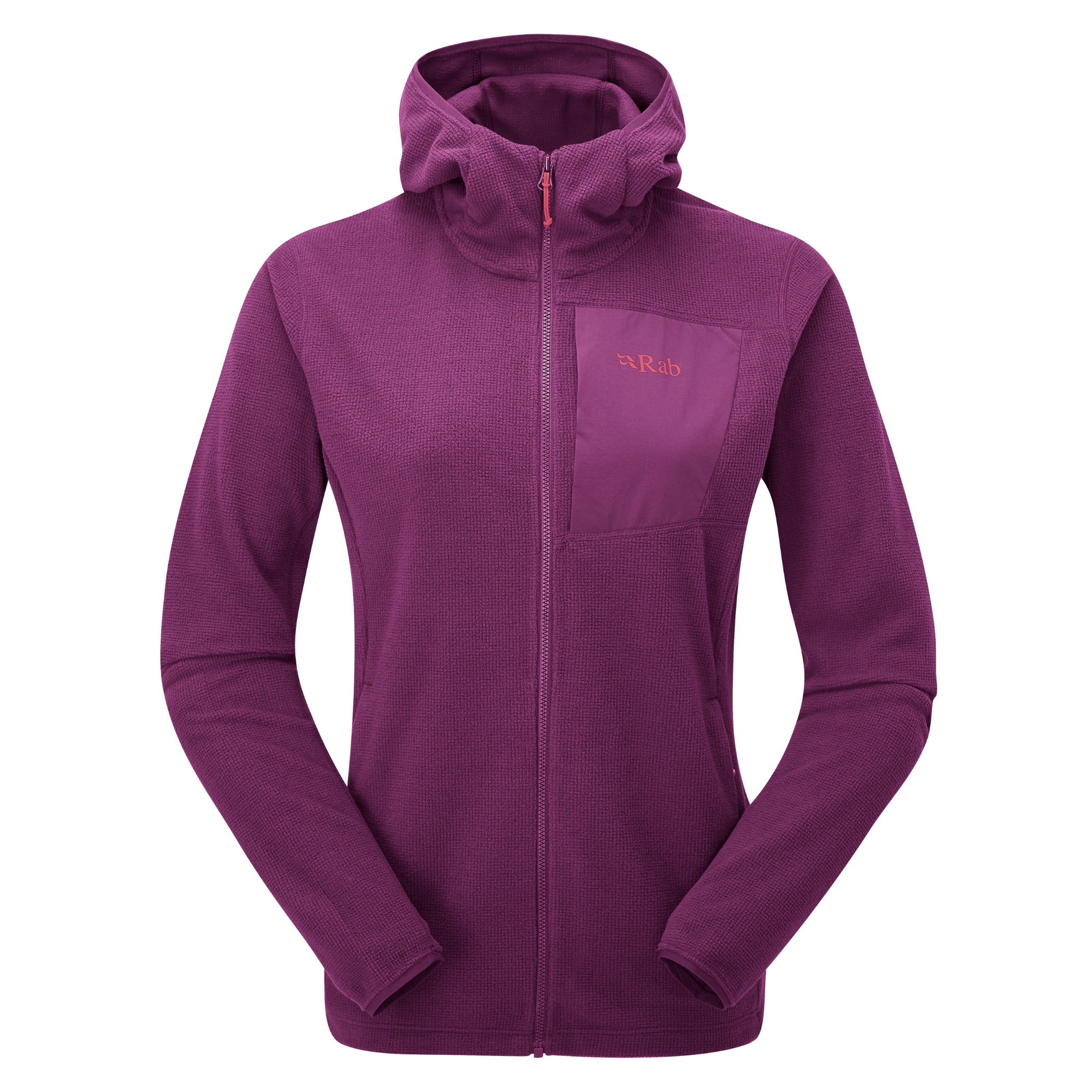 Rab Women's Tecton Full Zip Hooded Fleece (Plum)