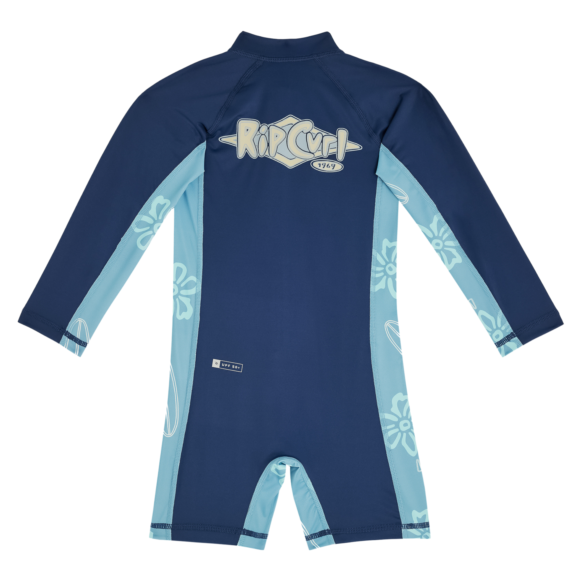 Rip Curl Kids Ride The Wave UPF50 Long Sleeve Sun Suit (Light Navy)(Ages 1-6)