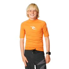 Load image into Gallery viewer, Rip Curl Junior Waves UPF50 Short Sleeve Rash Vest (Vitamin C)(Sizes UK8-16)
