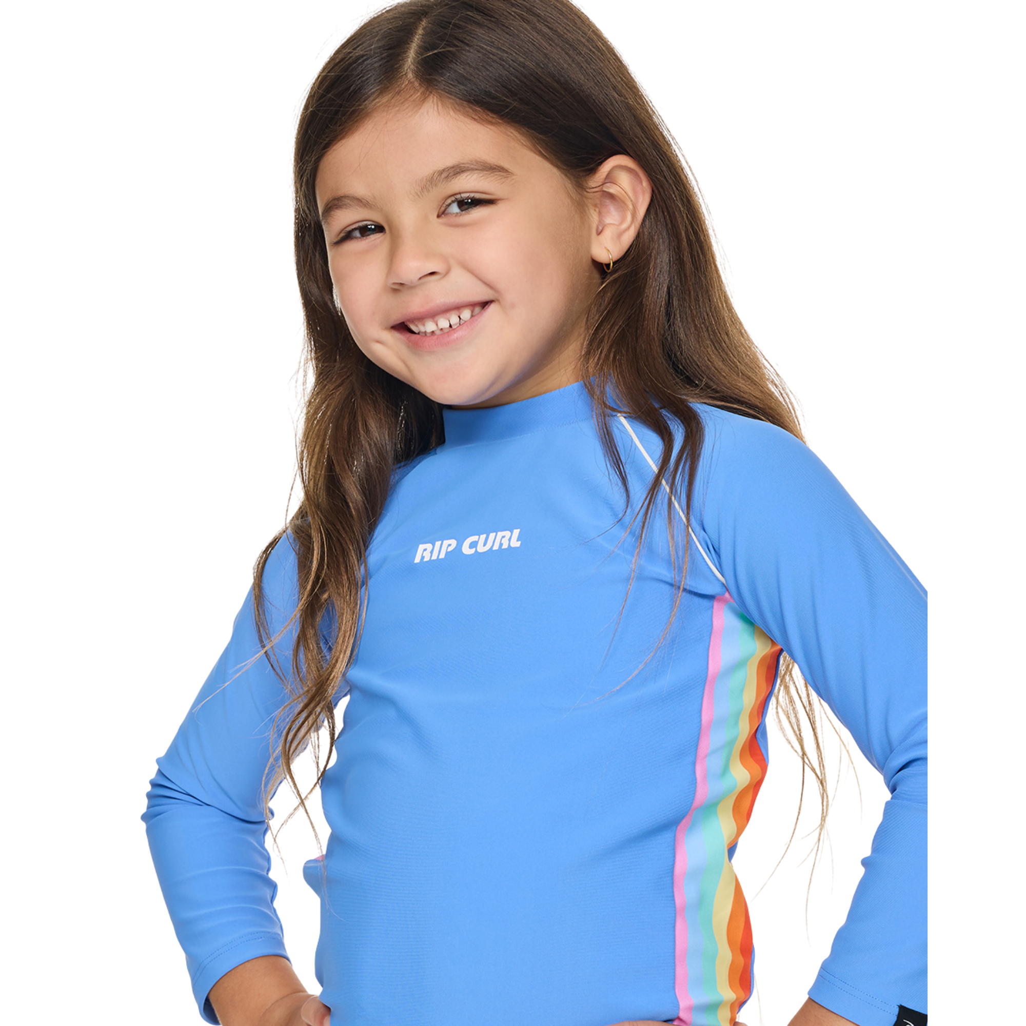 Rip Curl Kids Sunshine Revival UPF50 Long Sleeve Rash Vest (Cornflower Blue)(Ages 1-8)