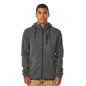 Rip Curl Men's Anti Series Departed Hooded Full Zip Fleece (Charcoal Marle)