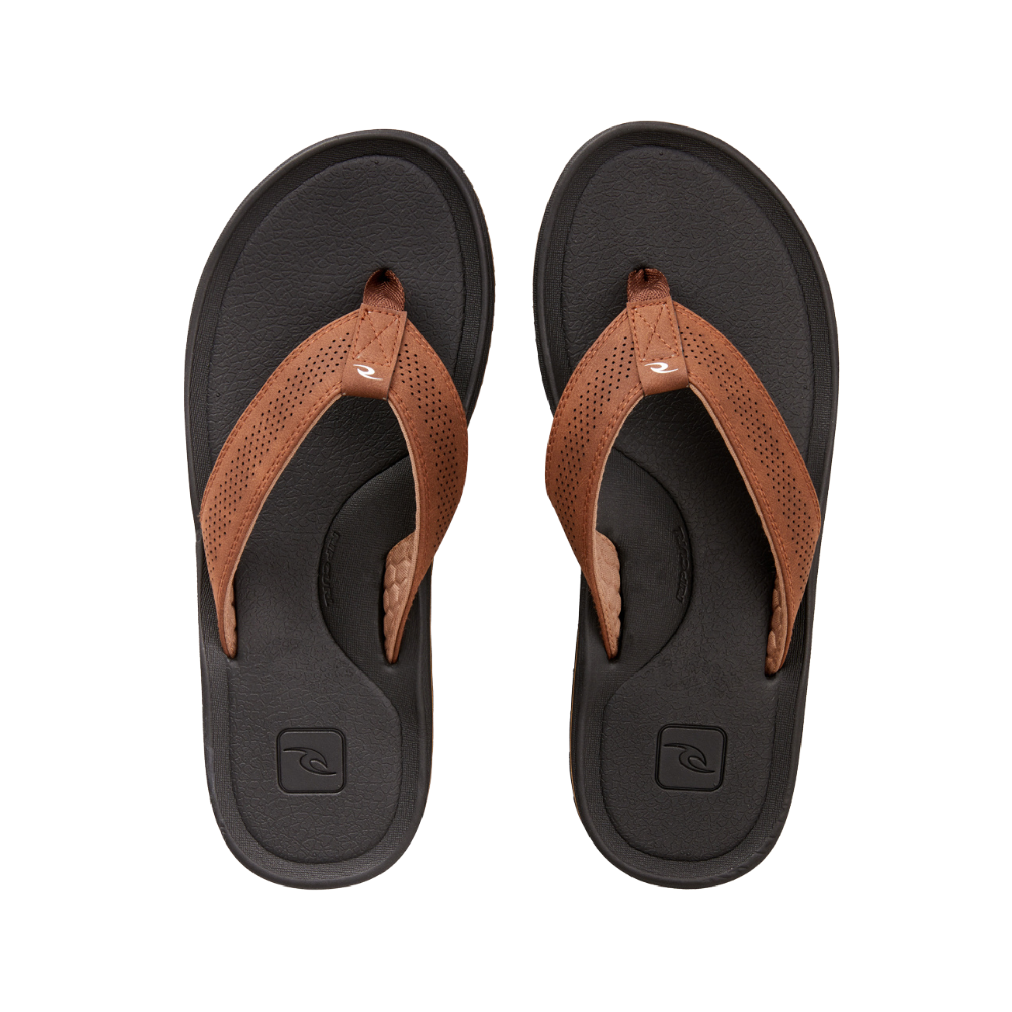 Rip Curl Men's Chiba Open Toe Flip Flops (Brown/Black)