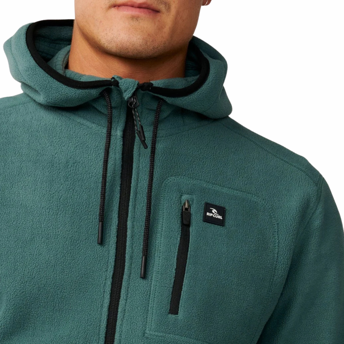 Rip Curl Men's Departed Polar Full Zip Fleece (Muted Green)