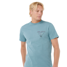 Load image into Gallery viewer, Rip Curl Men&#39;s Fade Out Icon Short Sleeve Tee (Storm Blue)
