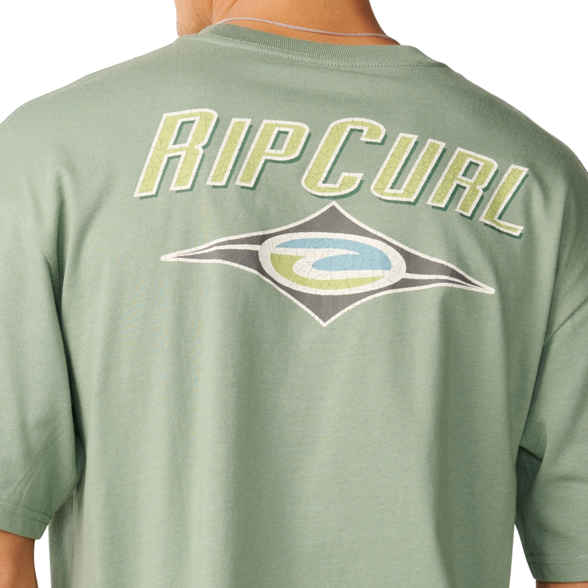 Rip Curl Men's Heritage Icon Short Sleeve Cotton Tee Sage 3396 12FMTE