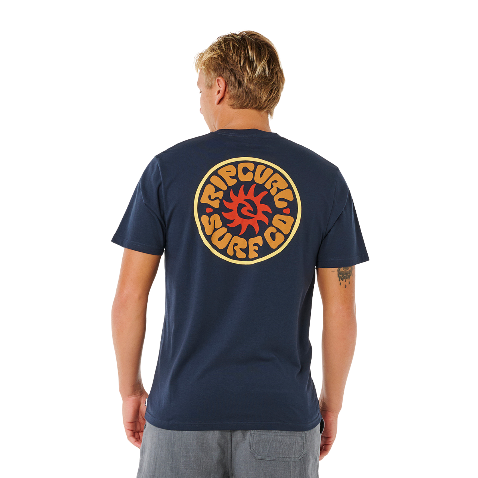 Rip Curl Men's Pacific Rinse Circle Short Sleeve Tee (Dark Navy)