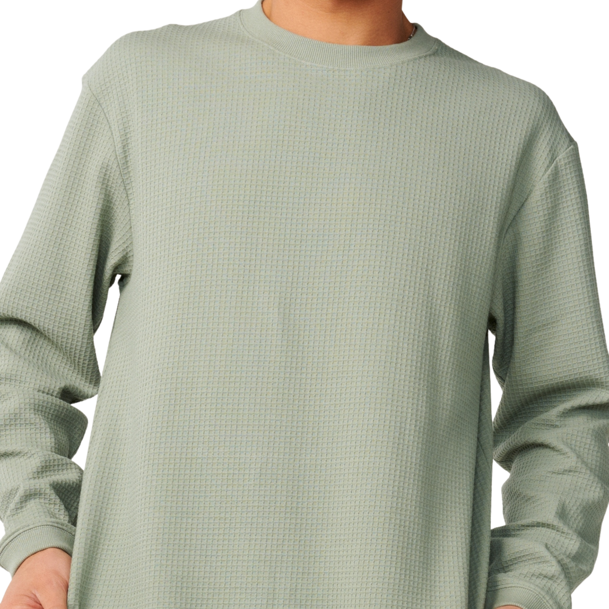 Rip Curl Men's Premium Surf Waffle Long Sleeve Tee Sweatshirt Sage 3396 13BMTE