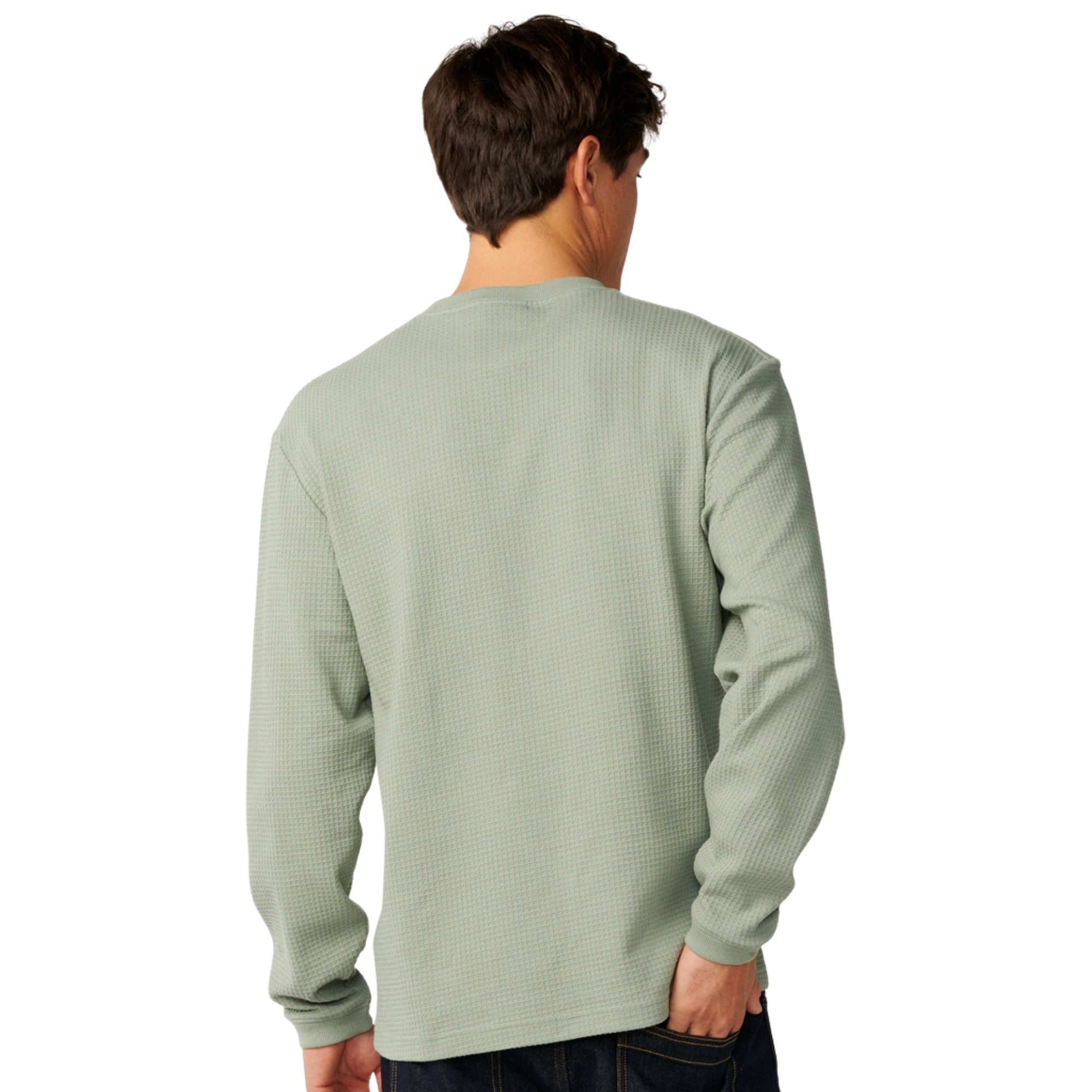 Rip Curl Men's Premium Surf Waffle Long Sleeve Tee Sweatshirt Sage 3396 13BMTE