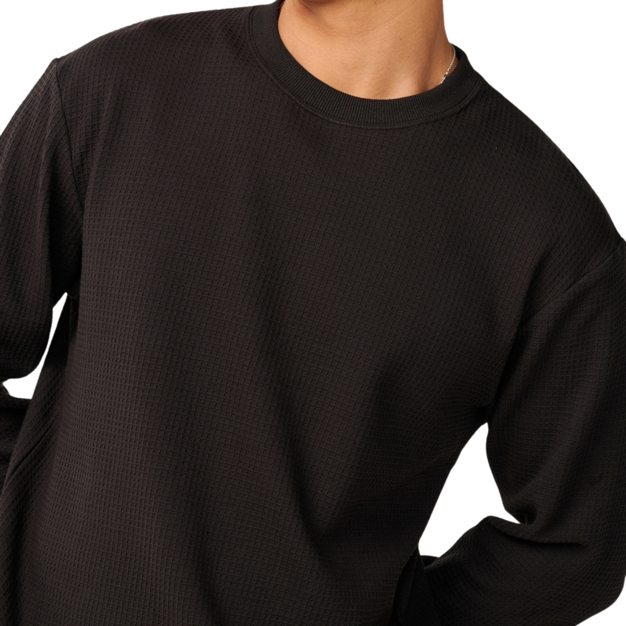 Rip Curl Men's Premium Surf Waffle Long Sleeve Tee Washed Black 8264 13BMTE