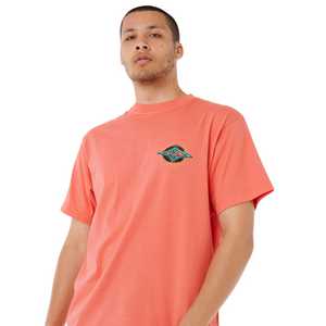 Rip Curl Men's Raw Burst Short Sleeve Tee (Rose Sky)