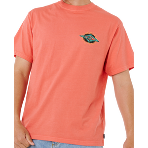 Rip Curl Men's Raw Burst Short Sleeve Tee (Rose Sky)