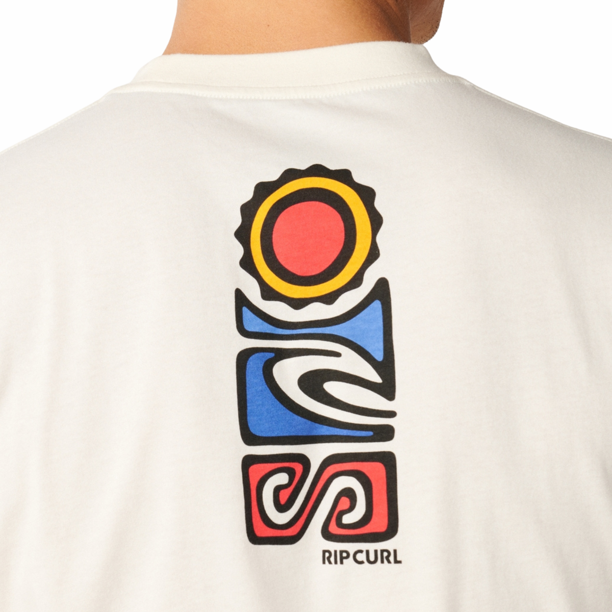 Rip Curl Men's Search Series Vaporcool Stack Short Sleeve Tee (Bone)