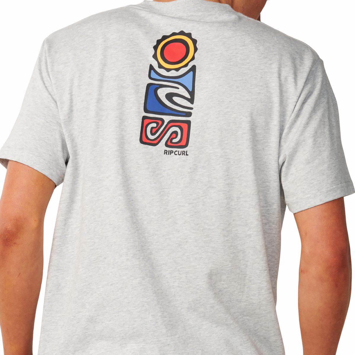 Rip Curl Men's Search Series Vaporcool Stack Short Sleeve Tee (Grey Marle)