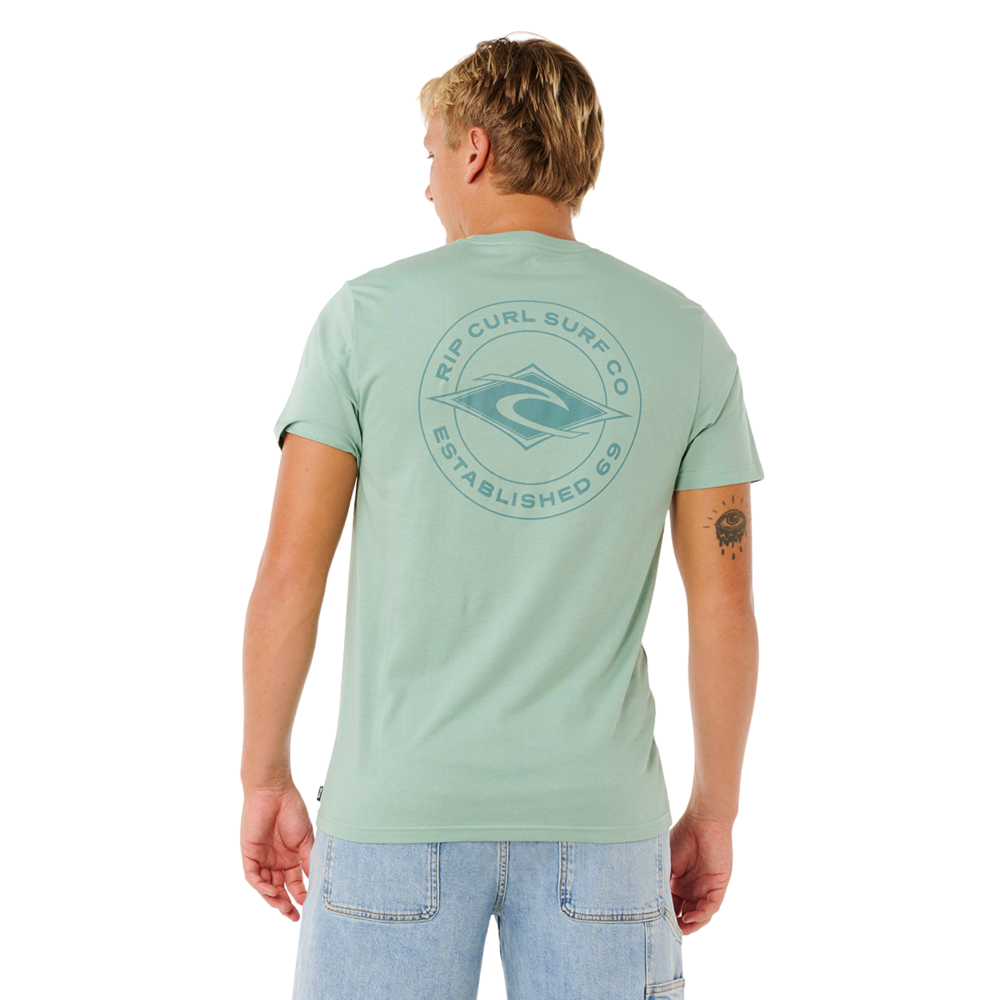 Rip Curl Men's Staple Short Sleeve Tee (Aloe)