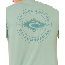 Load image into Gallery viewer, Rip Curl Men's Staple Short Sleeve Tee (Aloe)

