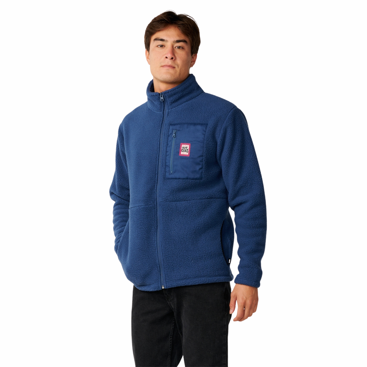 Rip Curl Men's Streamline Big Bear Polar Full Zip Fleece (Navy)