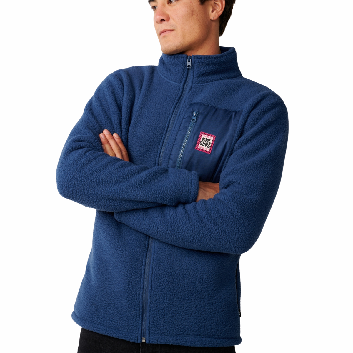 Rip Curl Men's Streamline Big Bear Polar Full Zip Fleece (Navy)