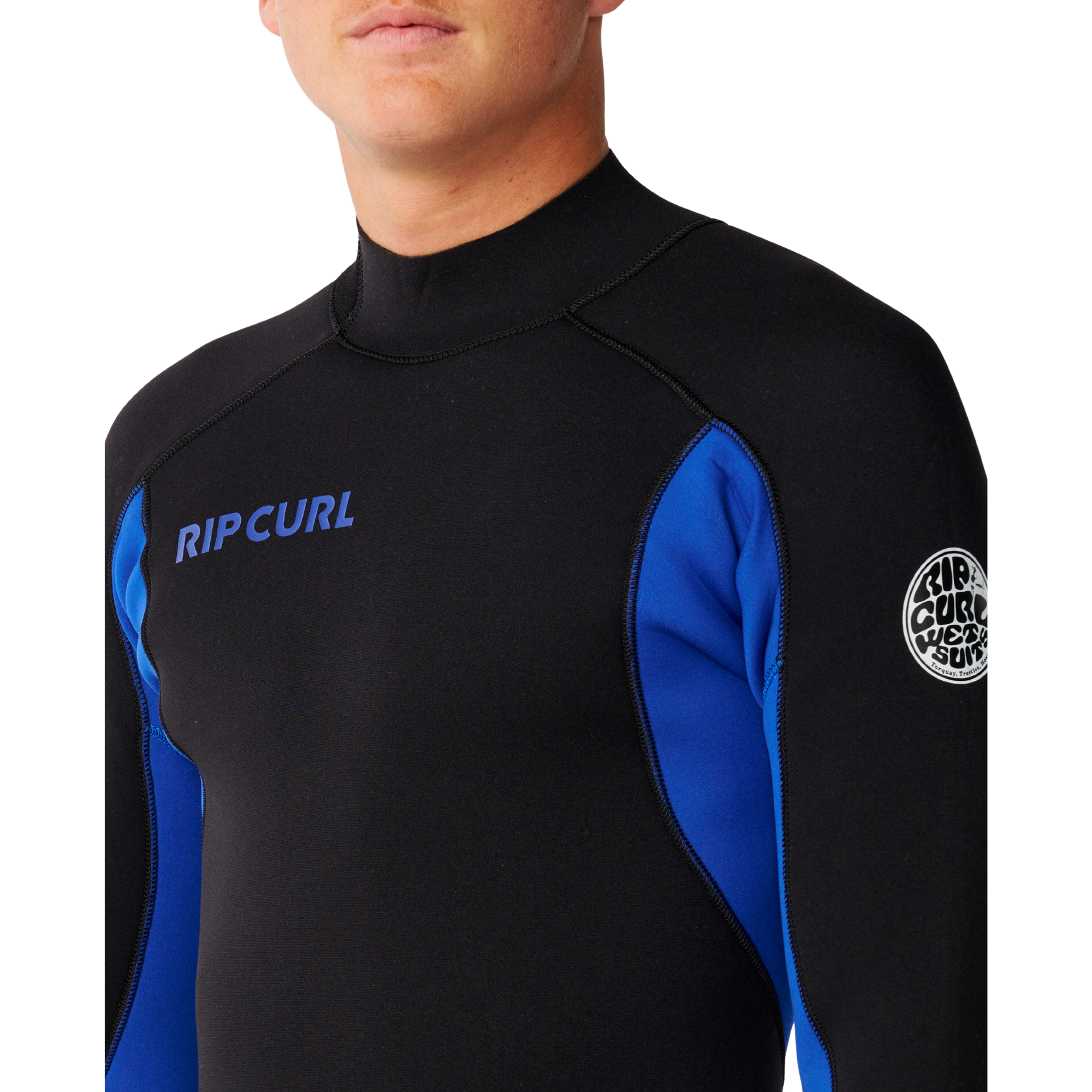 Rip Curl Men's Trad Back Zip 5mm 4mm Steamer Wetsuit Blue 70 18QMFS