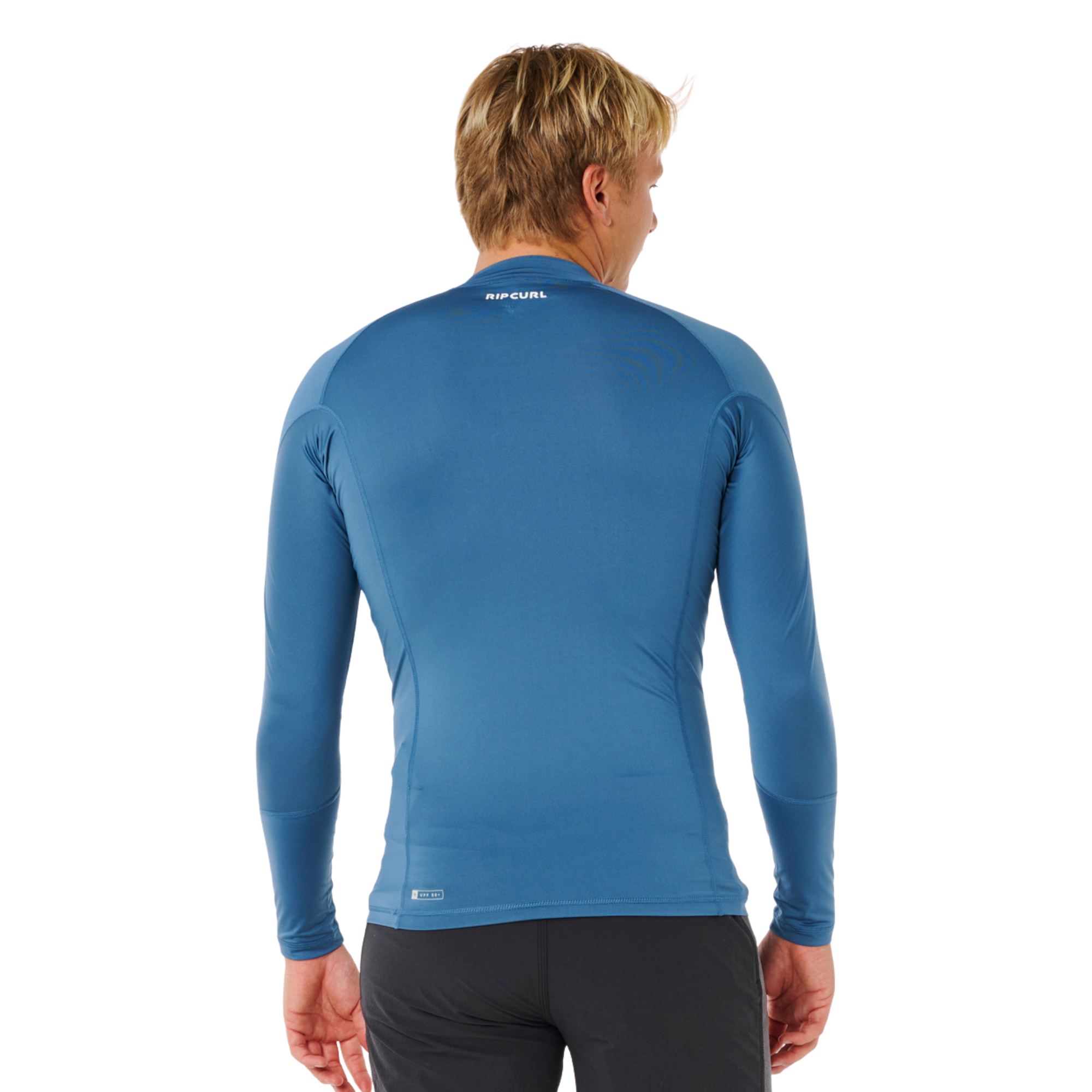 Rip Curl Men's Waves UPF50 Performance Long Sleeve Rash Vest (Bluefin)