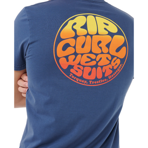 Rip Curl Men's Wettie Passage Icon Short Sleeve Tee (Light Navy)