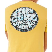 Load image into Gallery viewer, Rip Curl Men's Wettie Passage Icon Short Sleeve Tee (Ochre)
