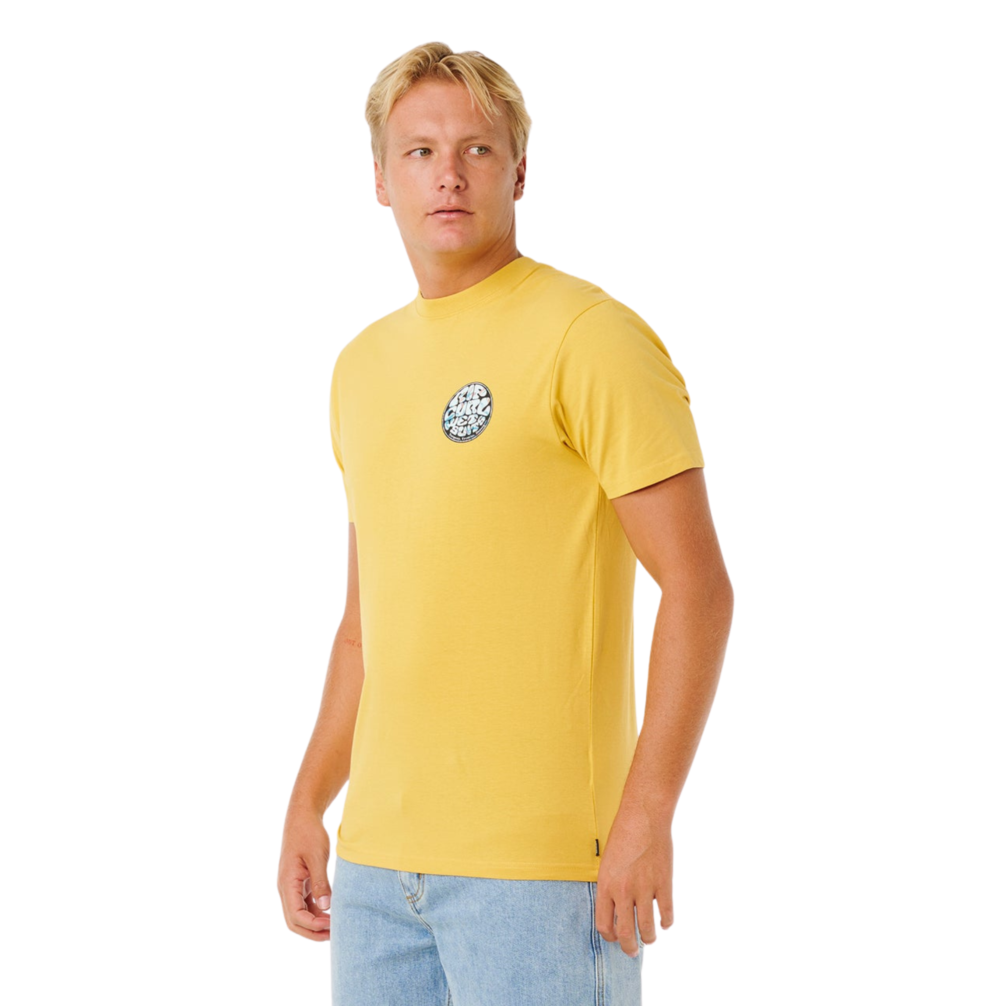 Rip Curl Men's Wettie Passage Icon Short Sleeve Tee (Ochre)